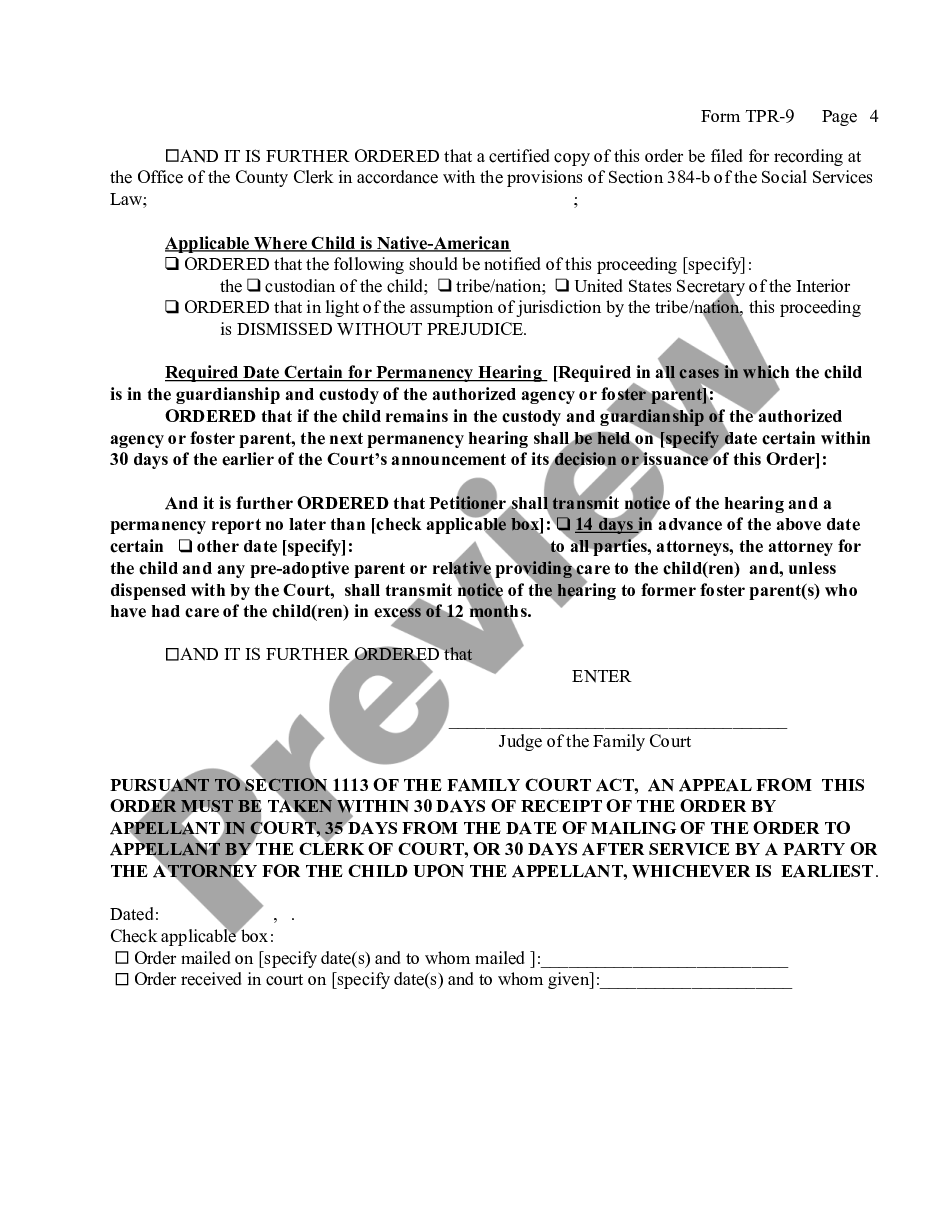 page 3 Order of Disposition - Mental Illness or Mental Retardation of Parents preview