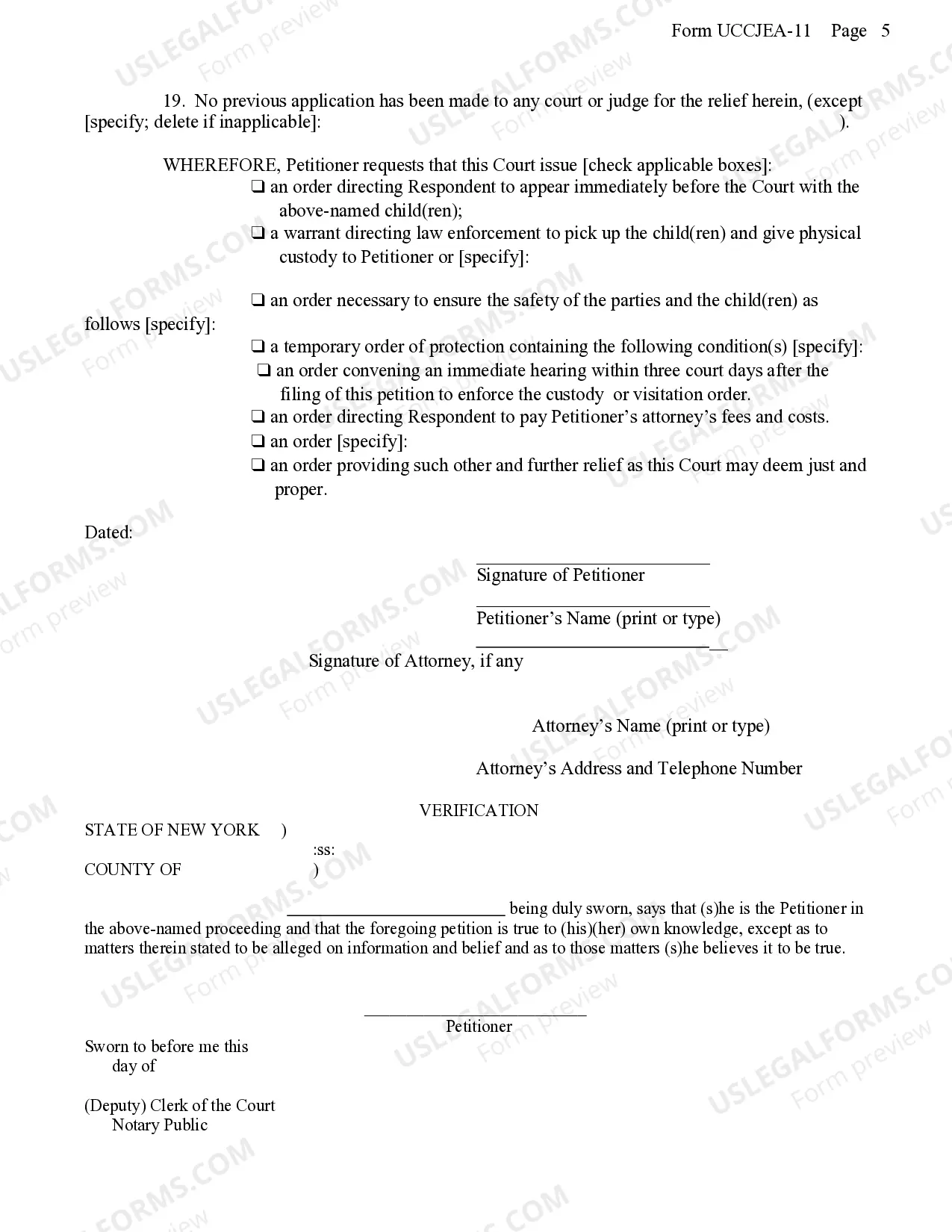 Preview Petition To Enforce Custody Or Visitation Order