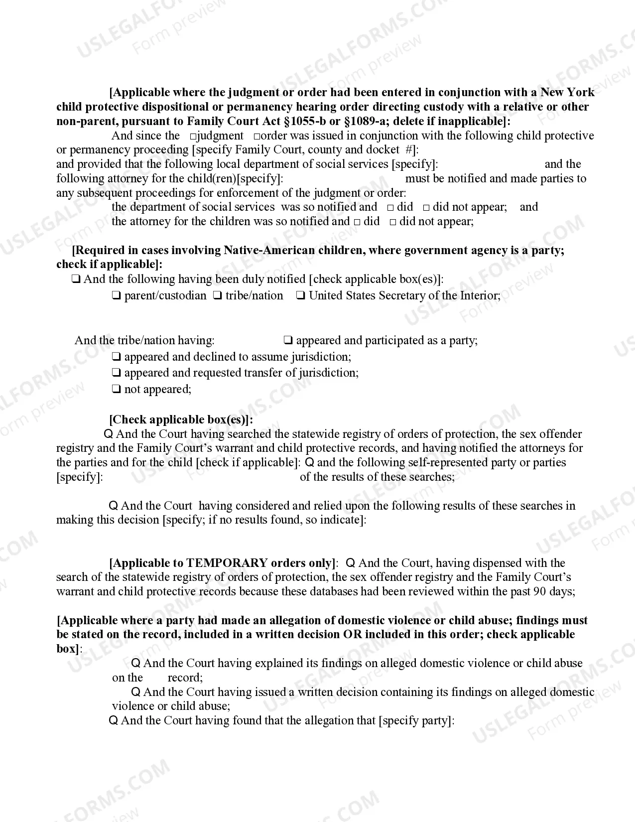 Preview Final Or Temporary Order On Petition To Enforce Order of Custody Or Visitation