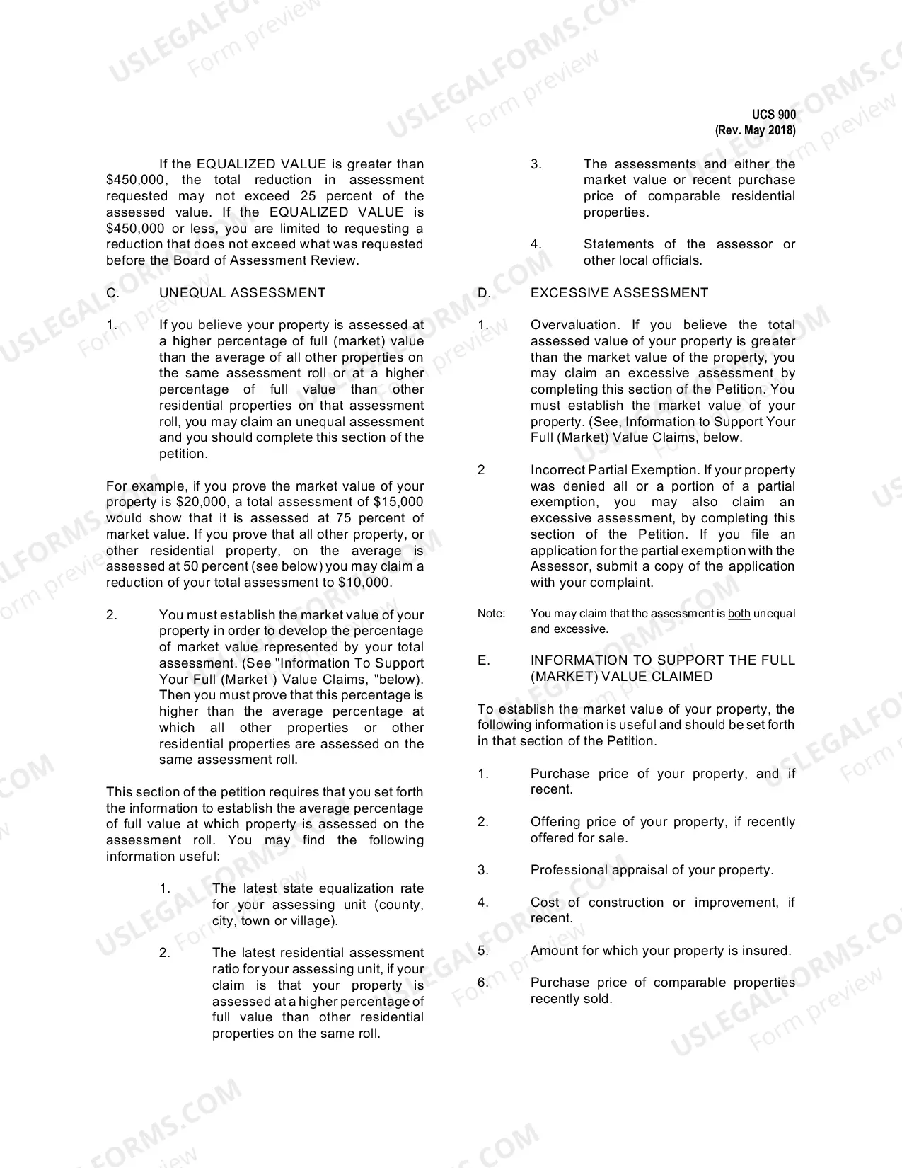 Preview Petition Small Claims Assessment Review In Counties Outside New York City