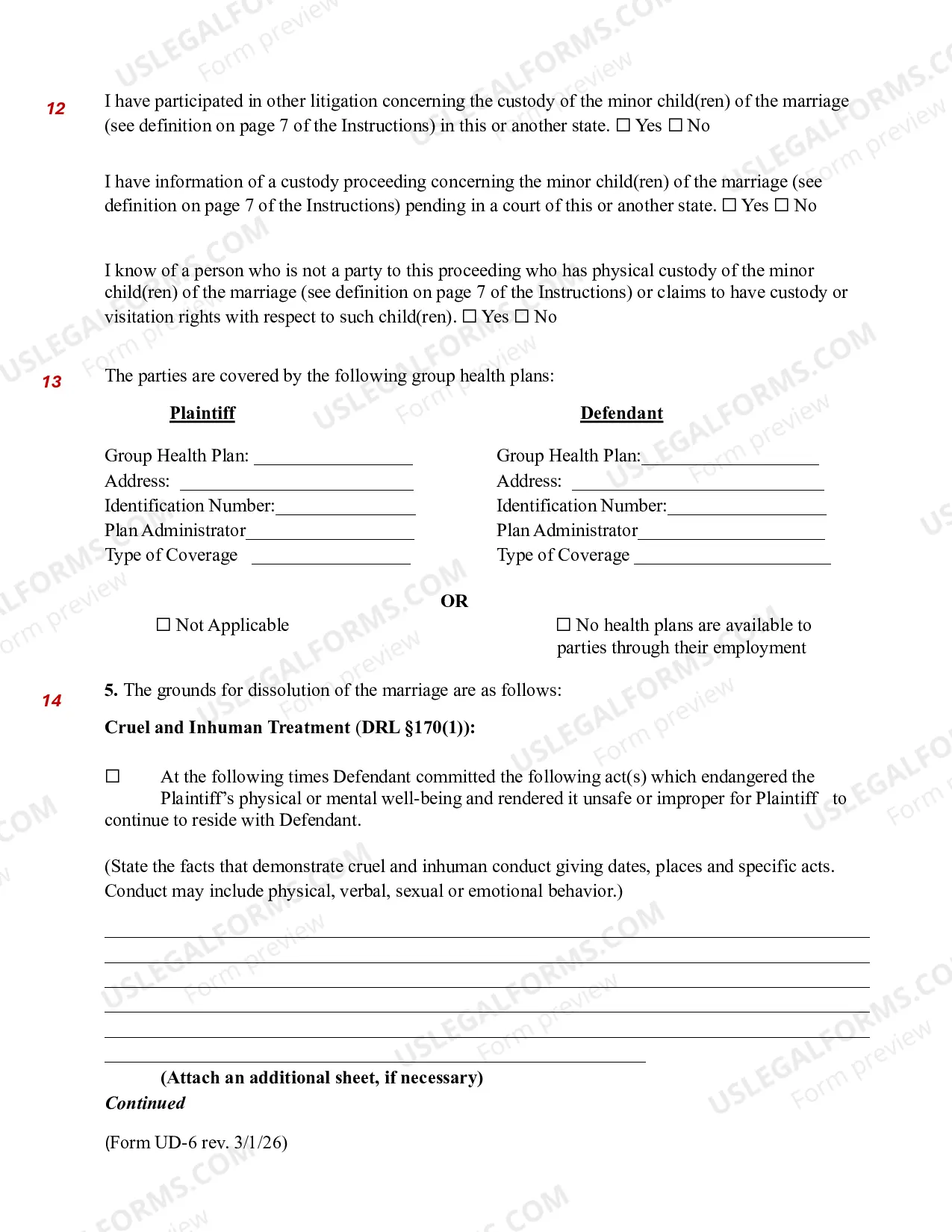 Preview Affidavit of Plaintiff