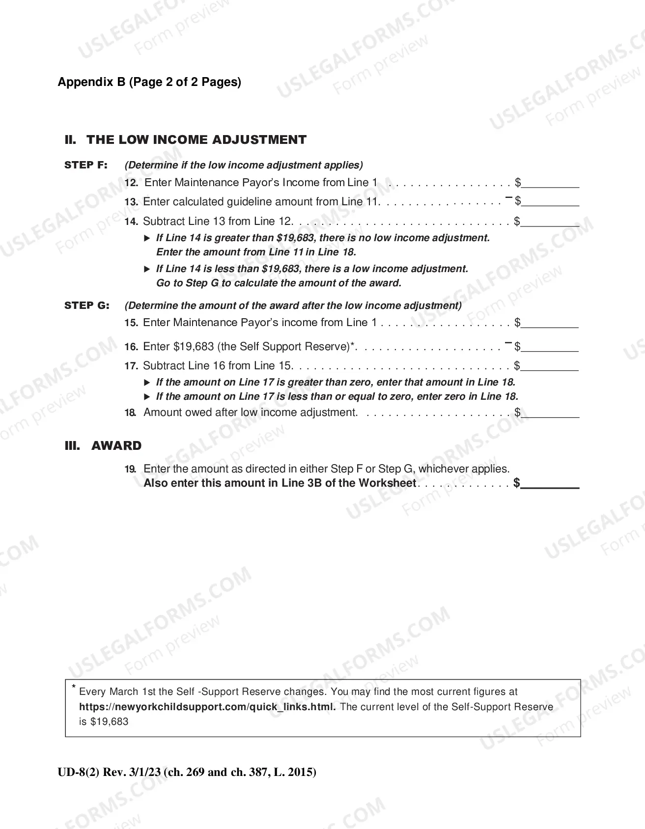 Preview Maintenance Guidelines Worksheet (UD-8(2))