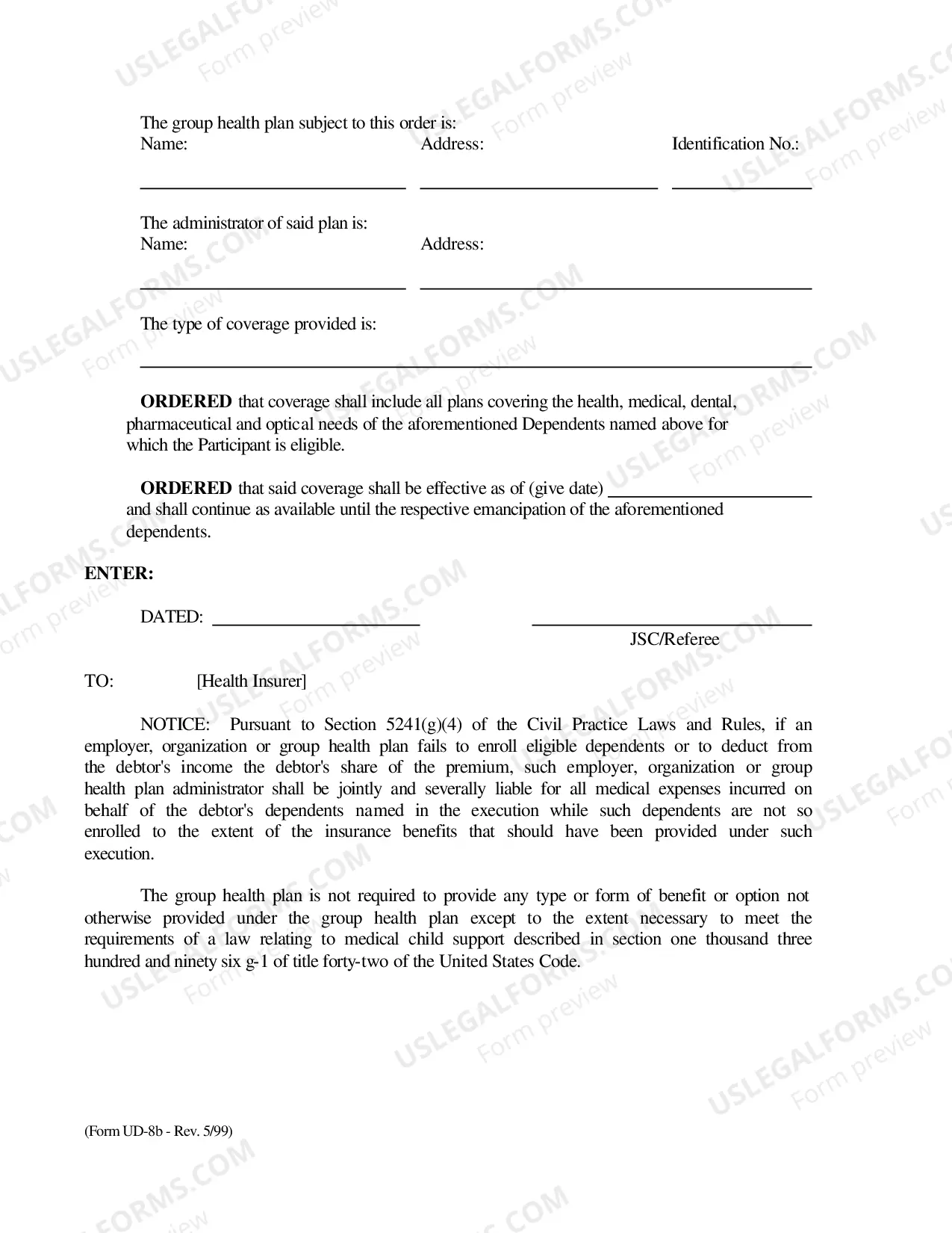 Preview Qualified Medical Child Support Order