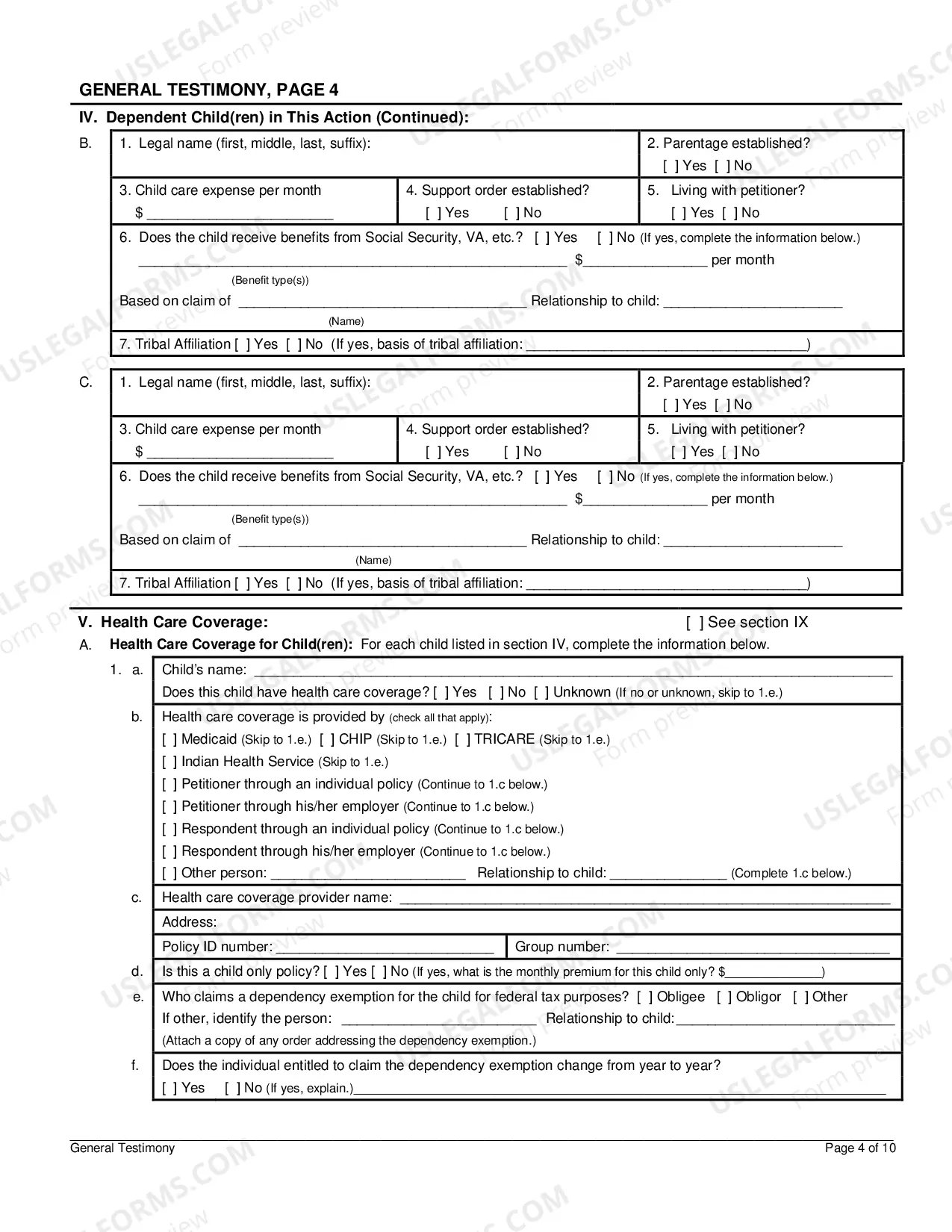 Preview General Testimony
