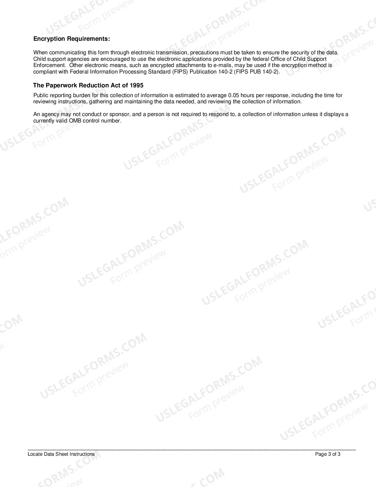Preview Locate Data Sheet