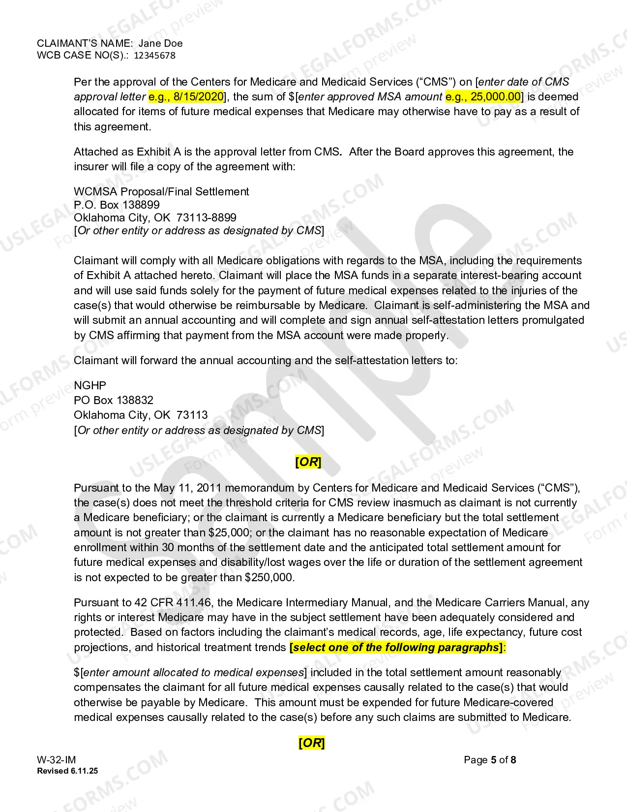 Preview WAMO Settlement Agreement - Indemnity - Section 32 WCL