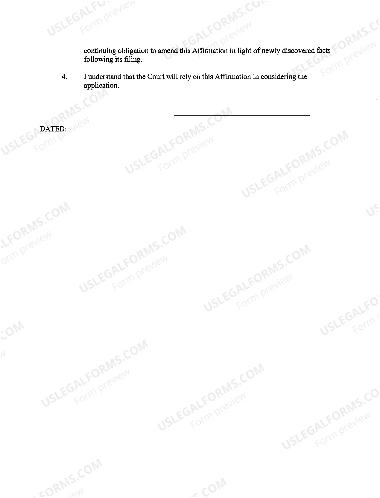 Preview Attorney Affirmation in Residential Foreclosure Actions (with Administrative Order)