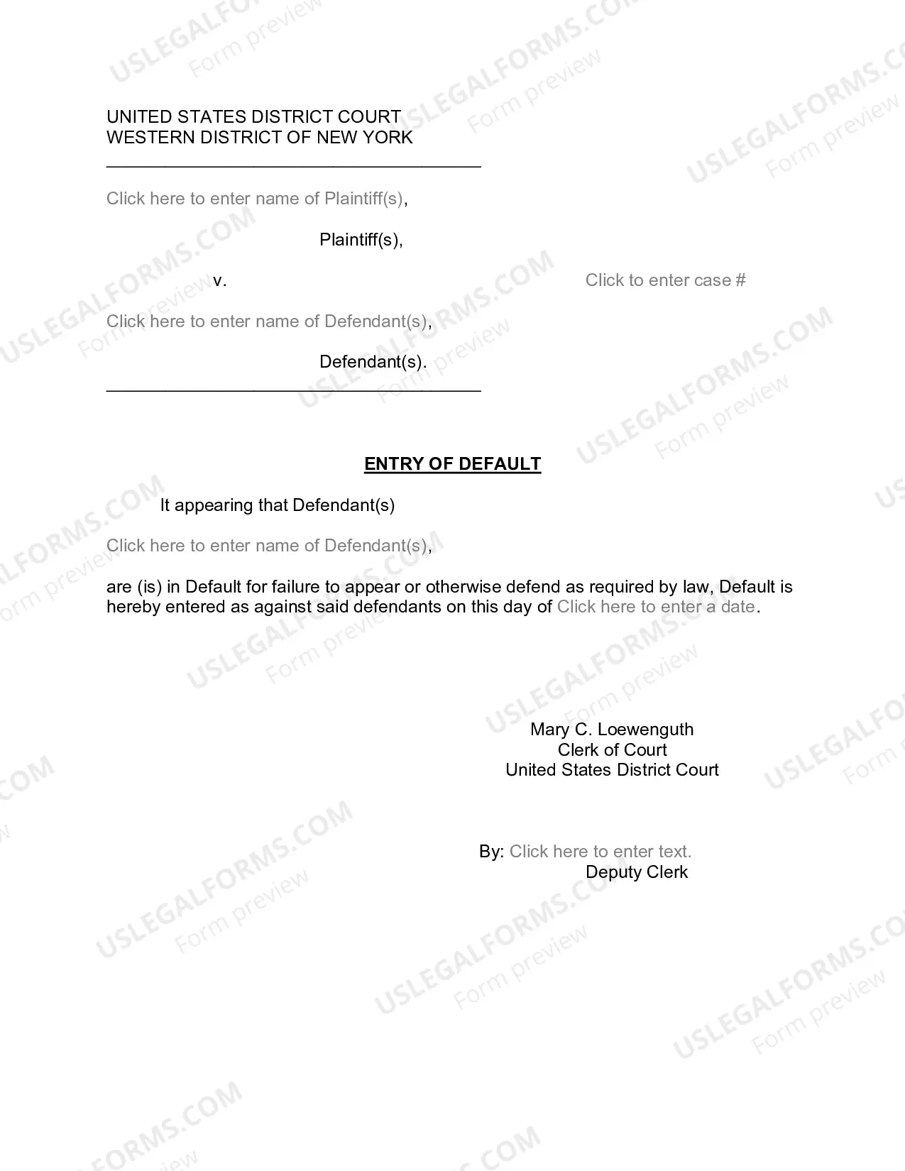 Preview Default Judgment Package