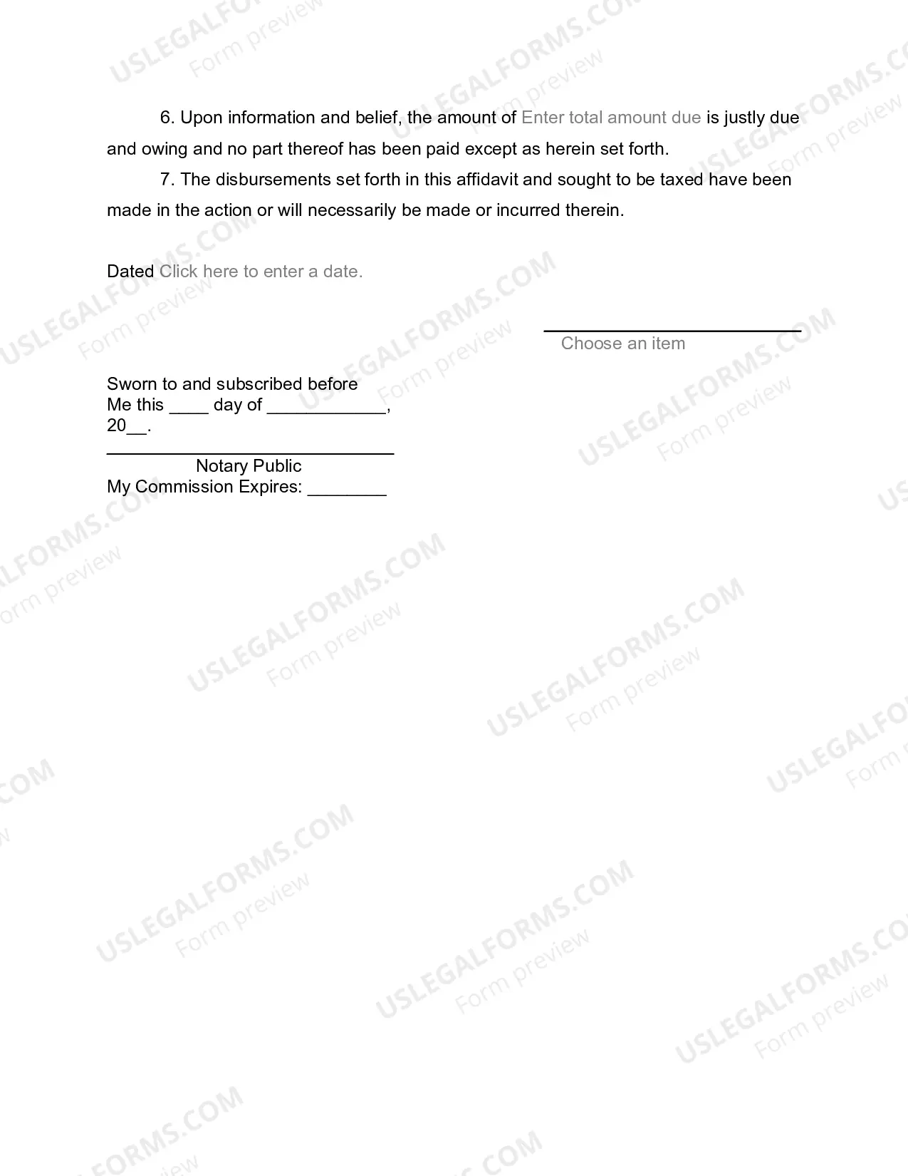 Preview Default Judgment Package