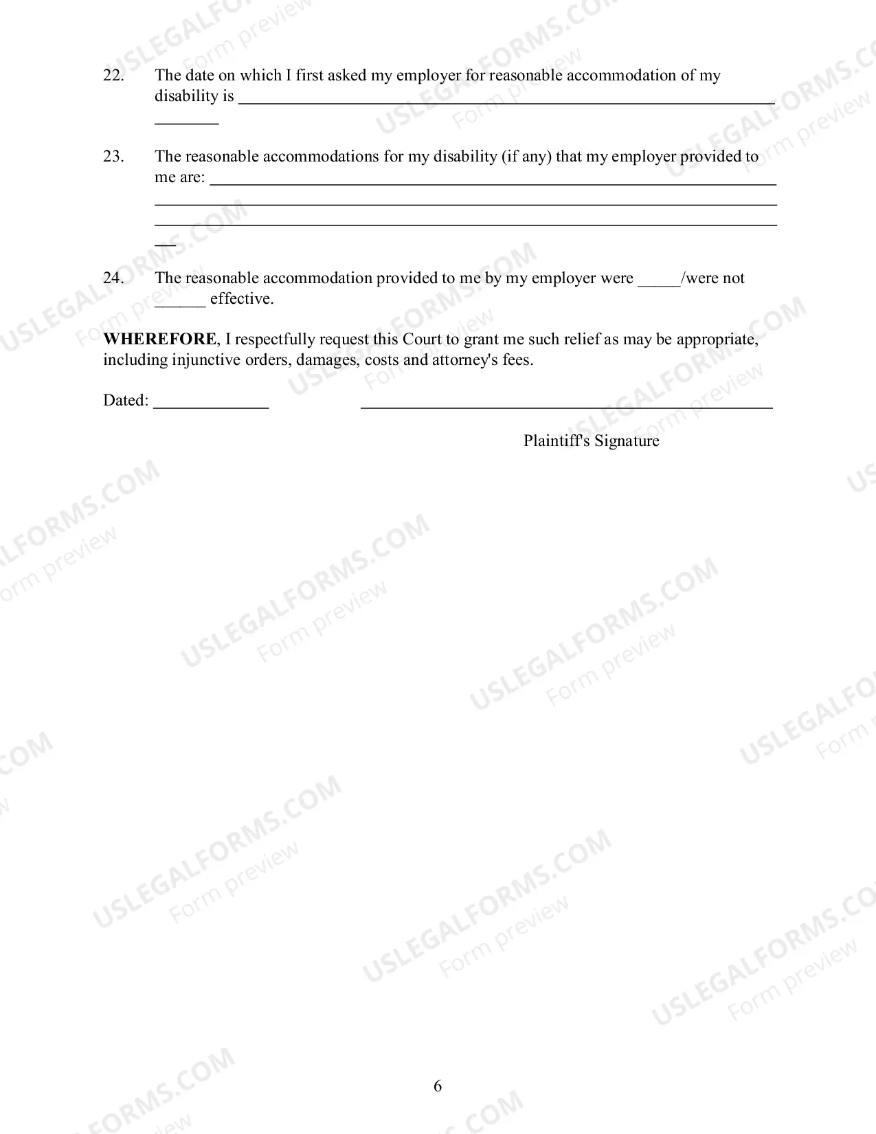 Preview Discrimination Complaint
