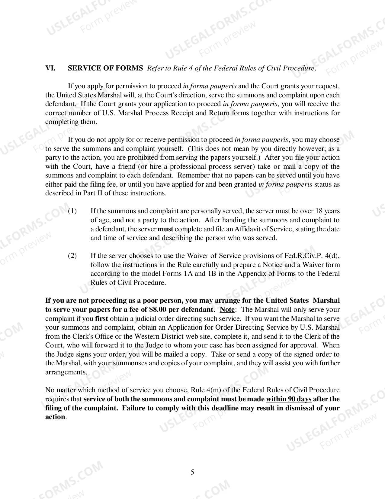 Preview Non-Prisoner Instructions