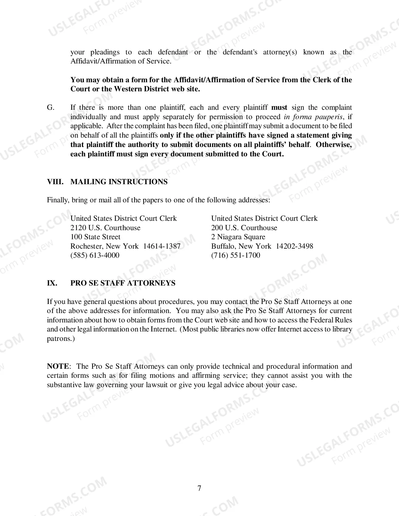 Preview Non-Prisoner Instructions
