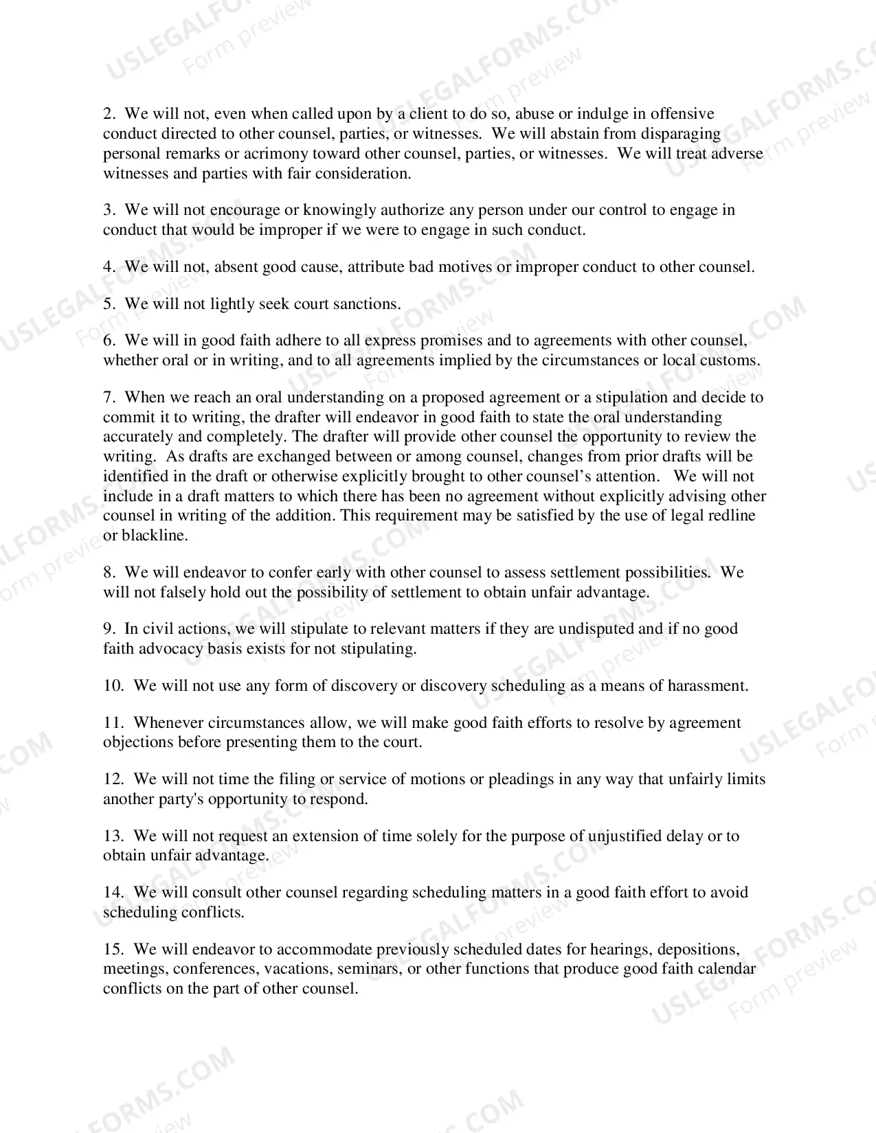 Preview Civility Principles