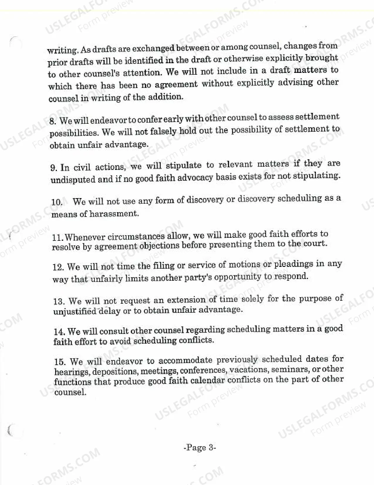 Preview Civility Principles Preamble, Oct 5, 1998