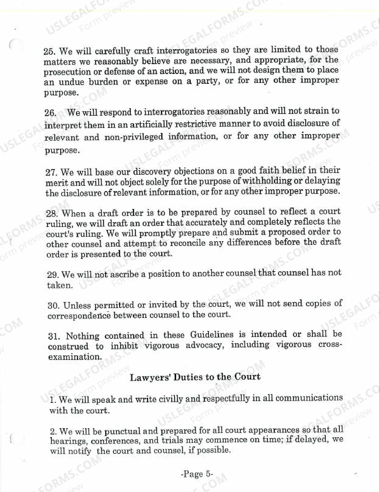 Preview Civility Principles Preamble, Oct 5, 1998