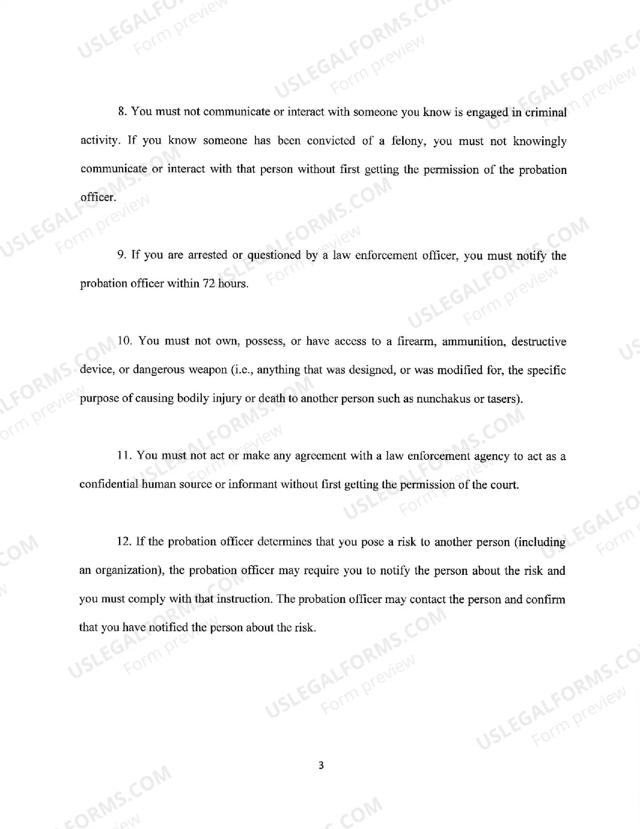 Preview Revised Standard Conditions of Probation and Supervised Release, April 4, 2017