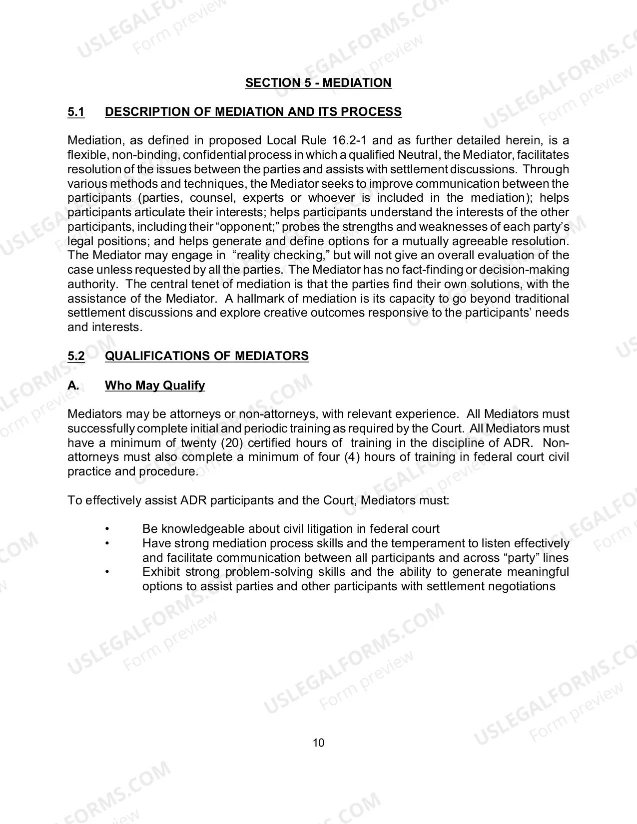 Preview ADR Plan - Revised June 24, 2011