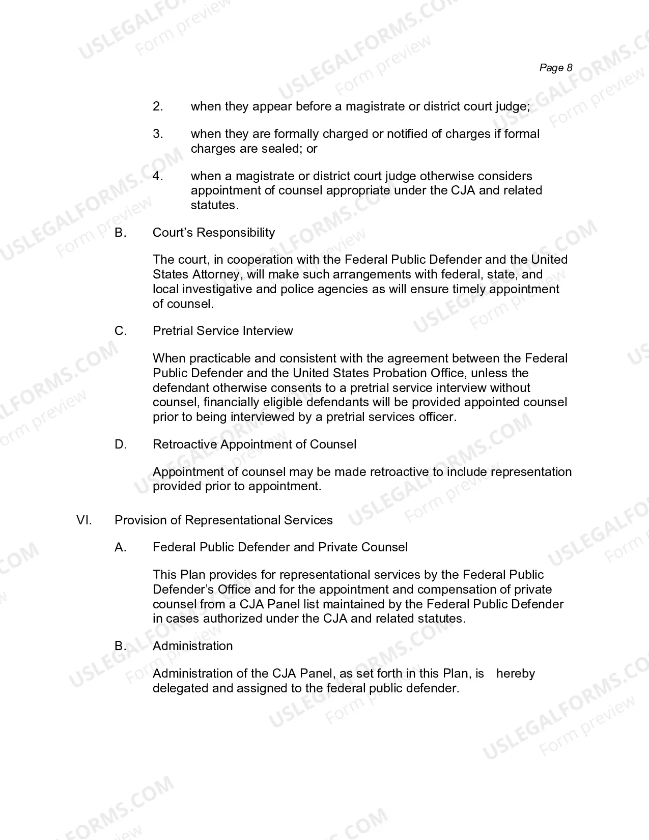 Preview CJA Plan