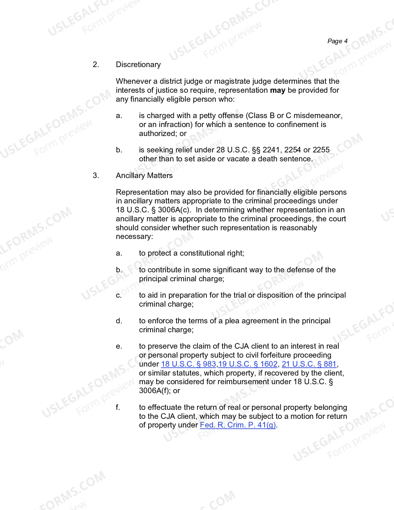 Preview CJA Plan