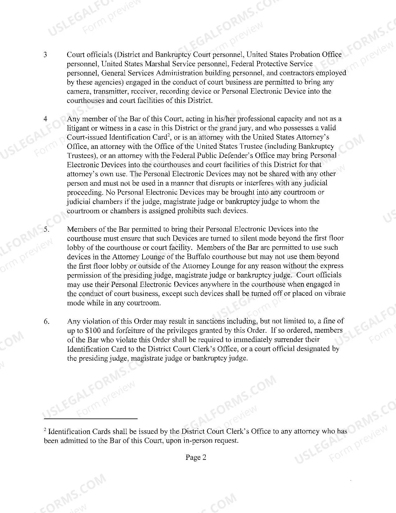 Preview SEC-2010-100 Courthouse Security & Limitations on the Possession & Use of Personal Elecronic Devices, 10-20-11.pdf