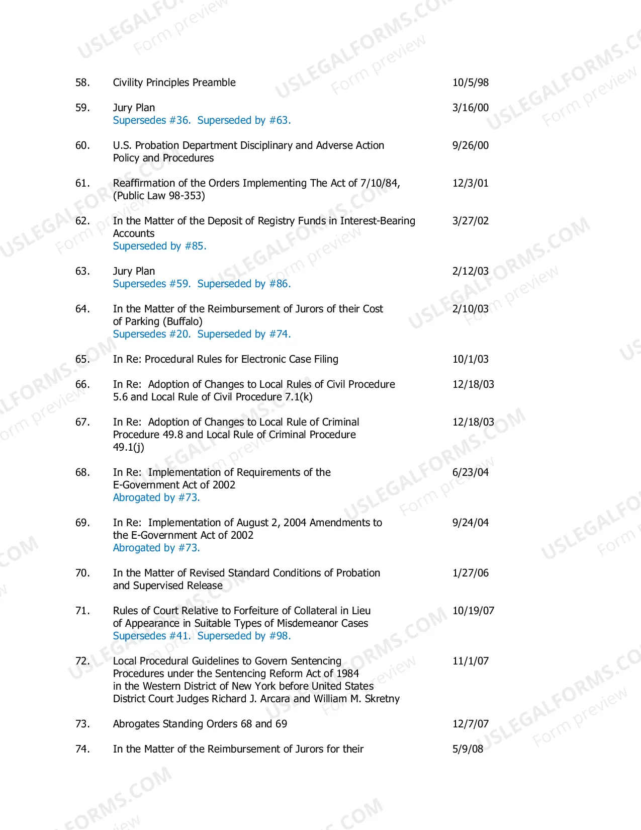 Preview 0 Index to Standing Orders, U.S. District Court, Western District of New York.pdf