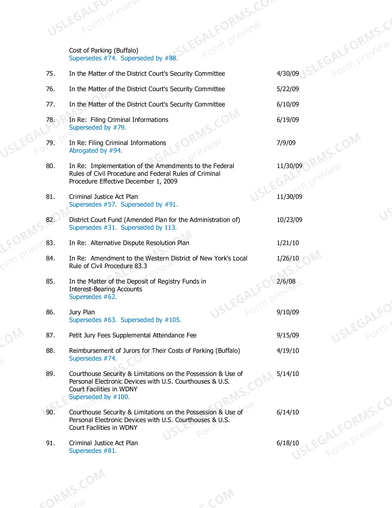 Preview 0 Index to Standing Orders, U.S. District Court, Western District of New York.pdf