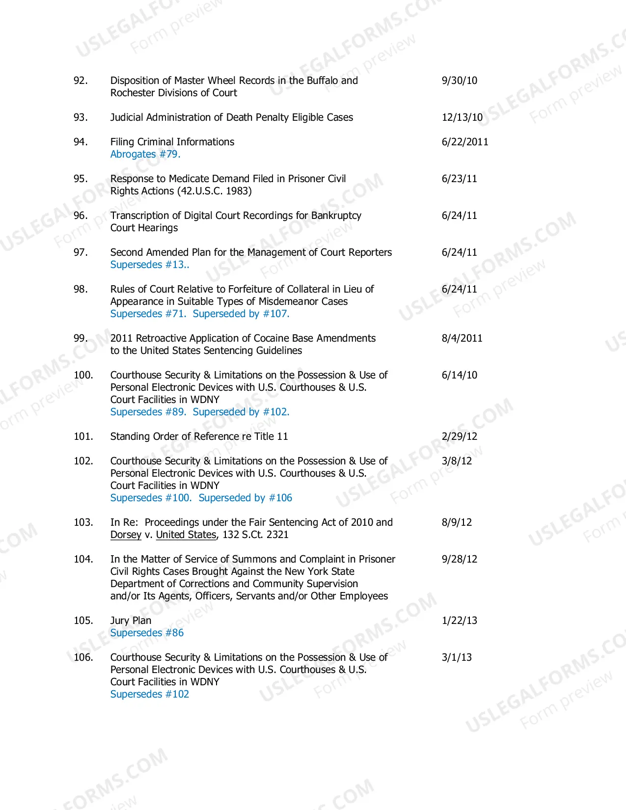 Preview 0 Index to Standing Orders, U.S. District Court, Western District of New York.pdf