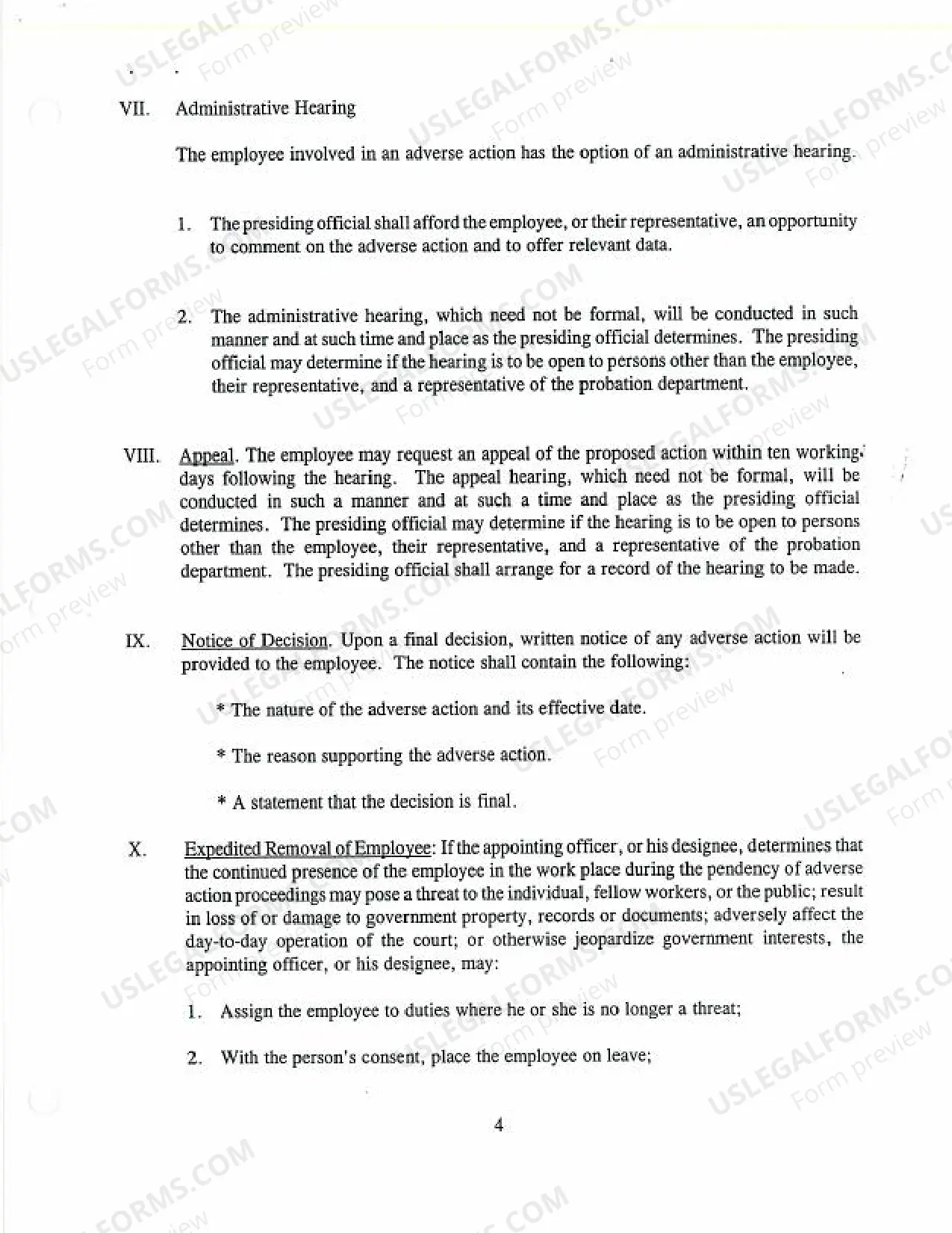 Preview OTHER-2000-60 U.S. Probation Department Disciplinary and Adverse Action Policy and Procedures, Sept 26, 2000.pdf