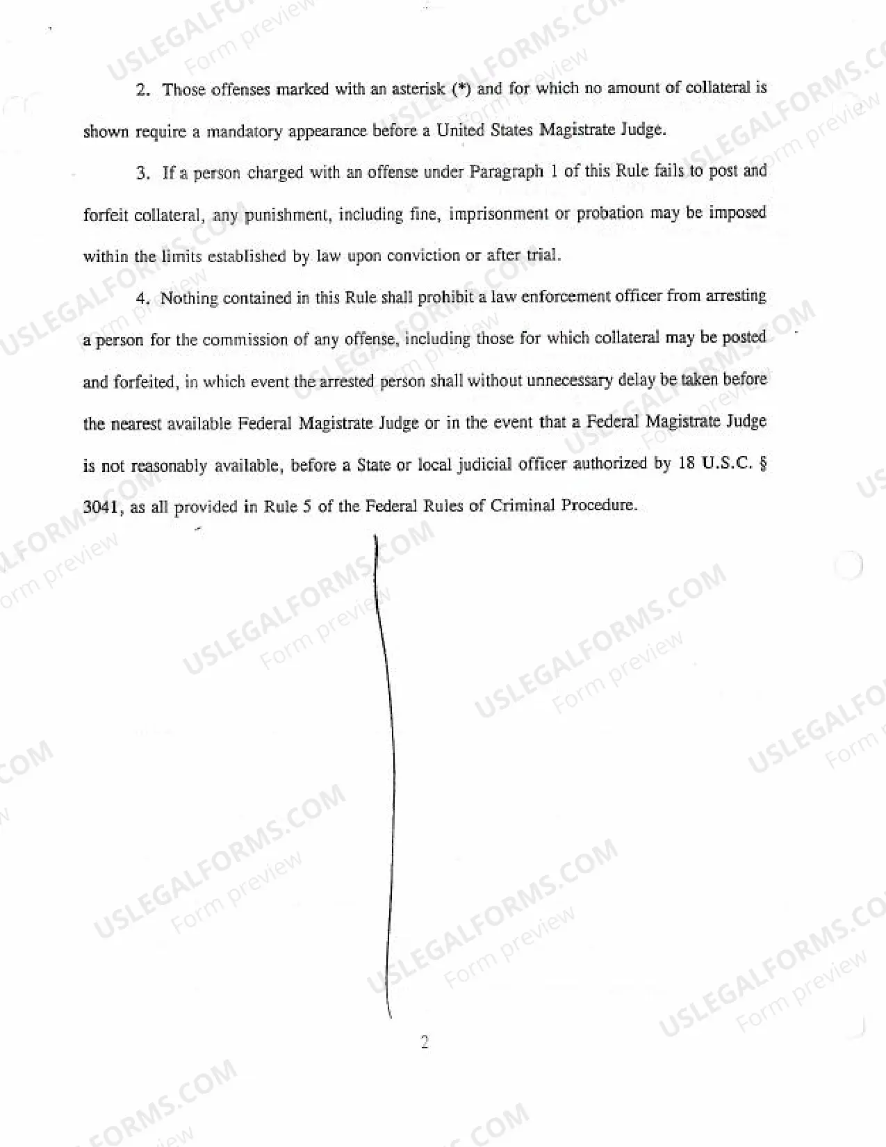Preview FOR-1995-41 Collateral Forfeiture (In Lieu of Appearance in Suitable Types of Misdemeanor Cases), Feb 3, 1995.pdf