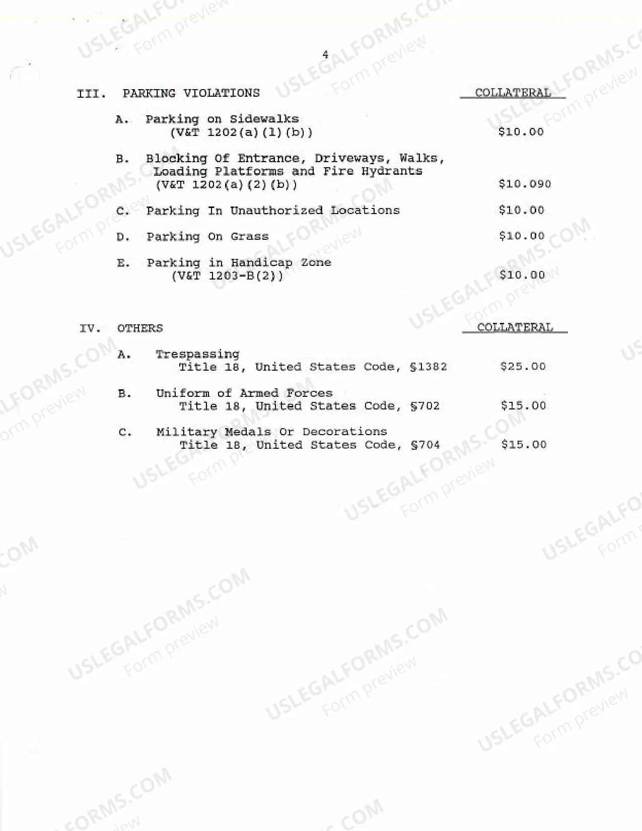 Preview FOR-1995-41 Collateral Forfeiture (In Lieu of Appearance in Suitable Types of Misdemeanor Cases), Feb 3, 1995.pdf