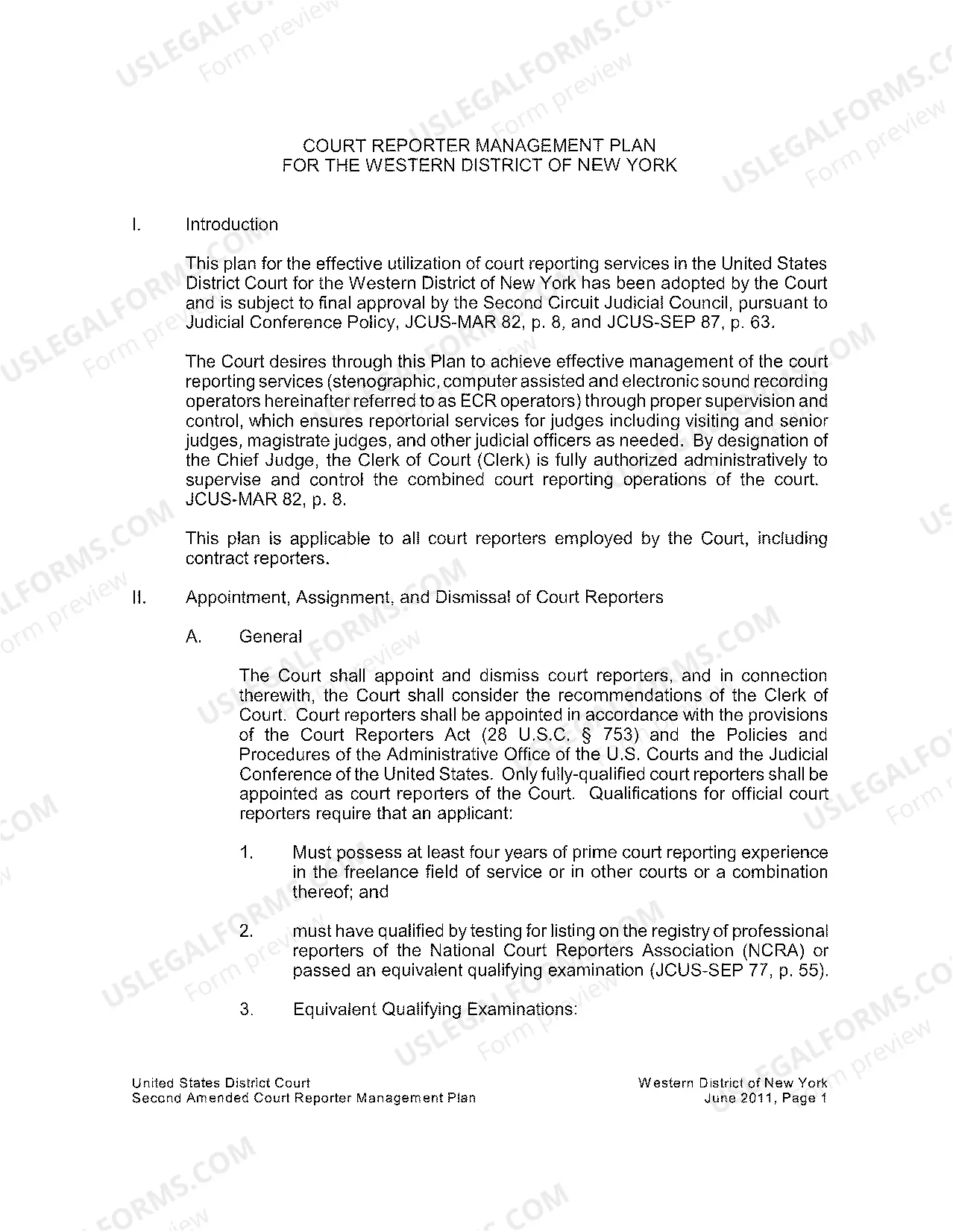Preview RPT-2011-97 Second Amended Plan for the Management of Court Reporters, 6-24-11.pdf