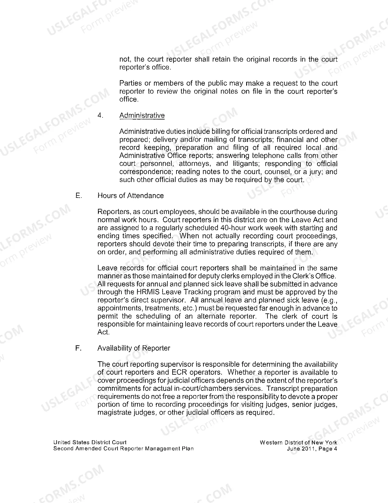 Preview RPT-2011-97 Second Amended Plan for the Management of Court Reporters, 6-24-11.pdf