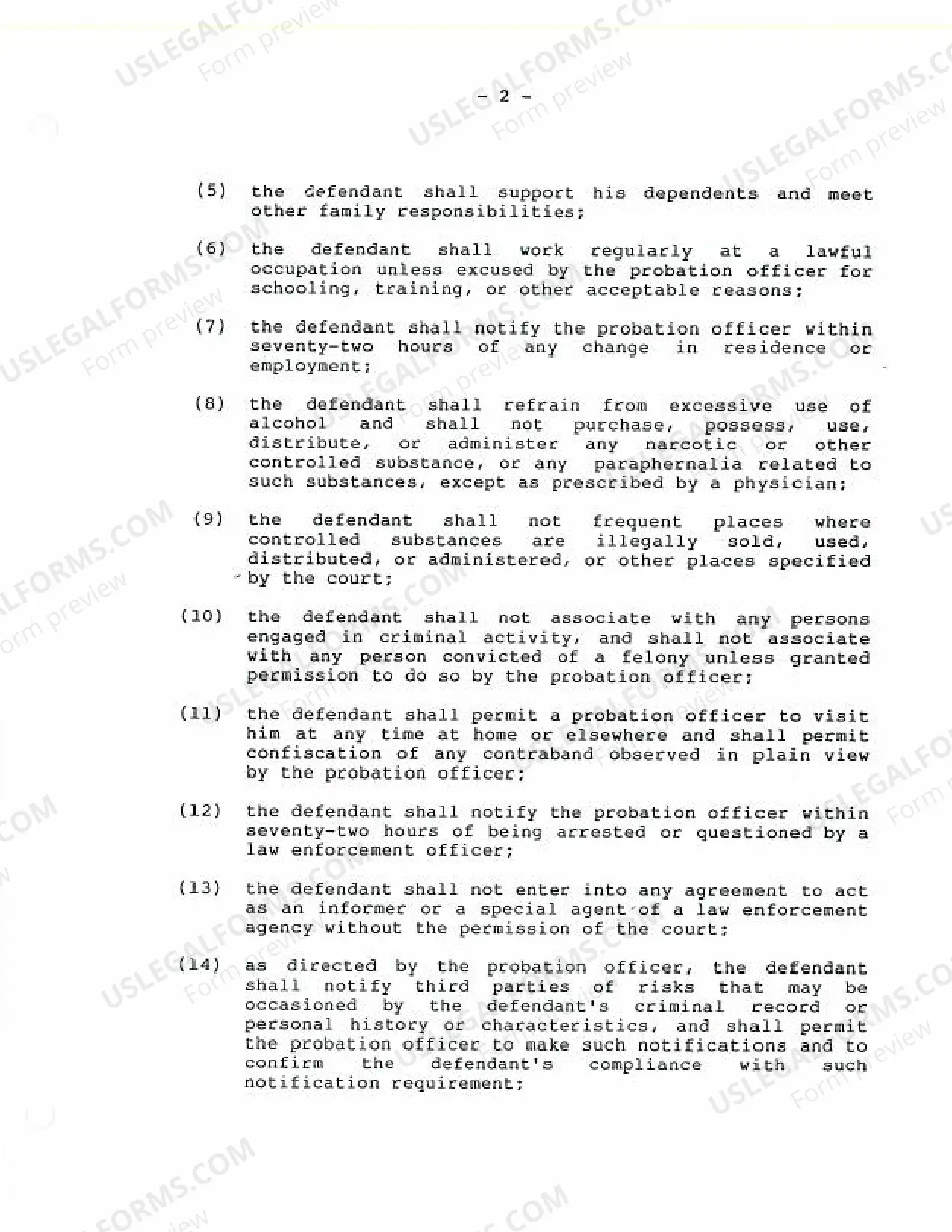Preview PTPR-1987-11 Probation and Supervised Release (Standard Conditions), Nov. 5, 1987.pdf