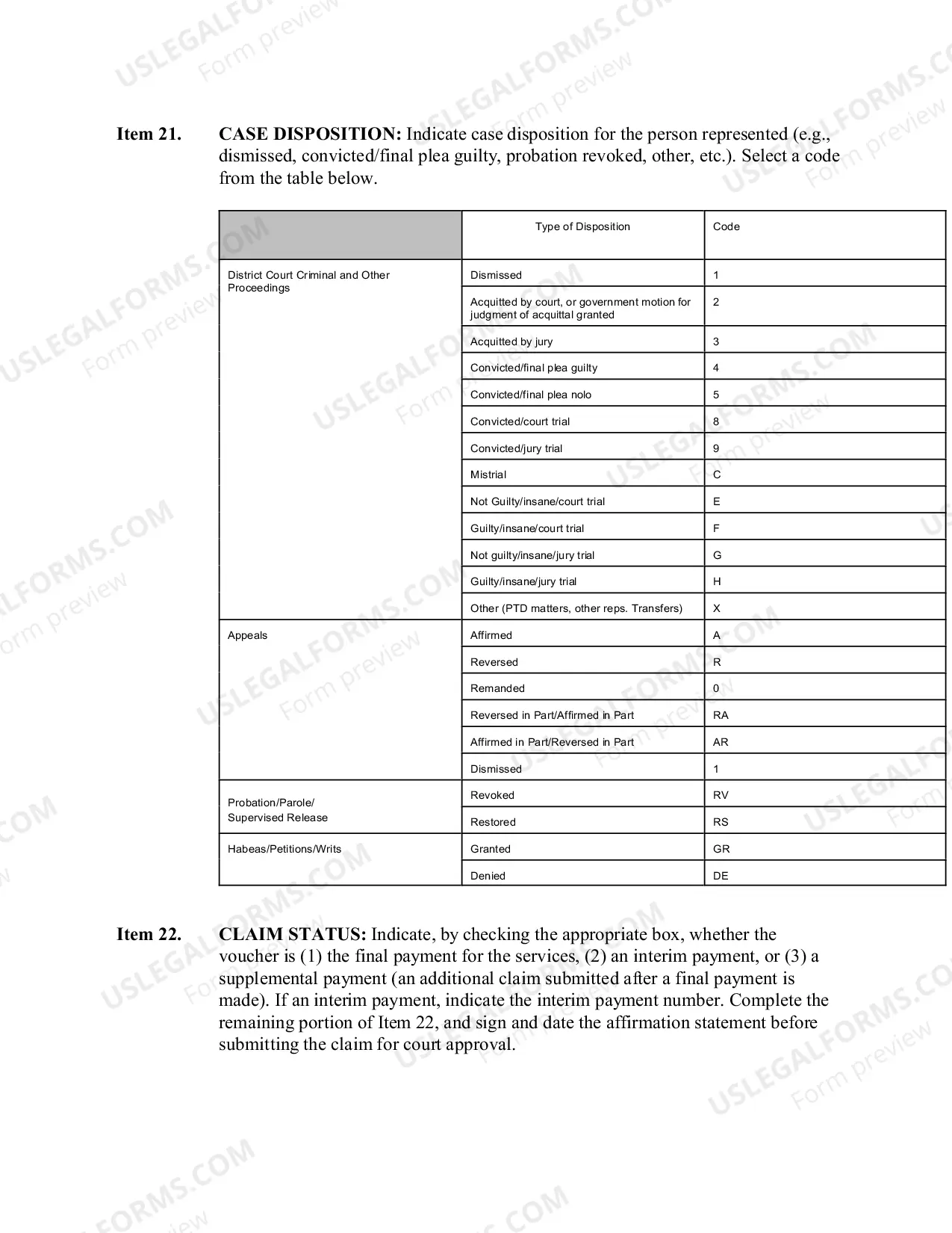 Preview CJA Form 20 Instructions