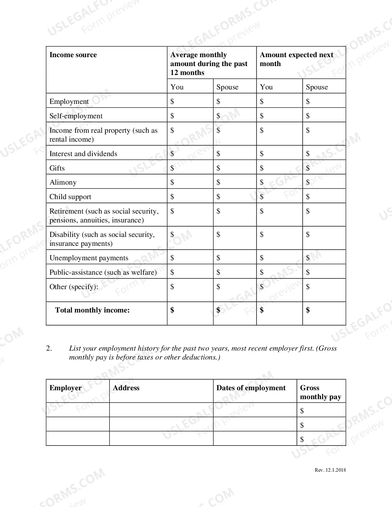 Preview Form 4 Affidavit with motion to proceed in forma pauperis