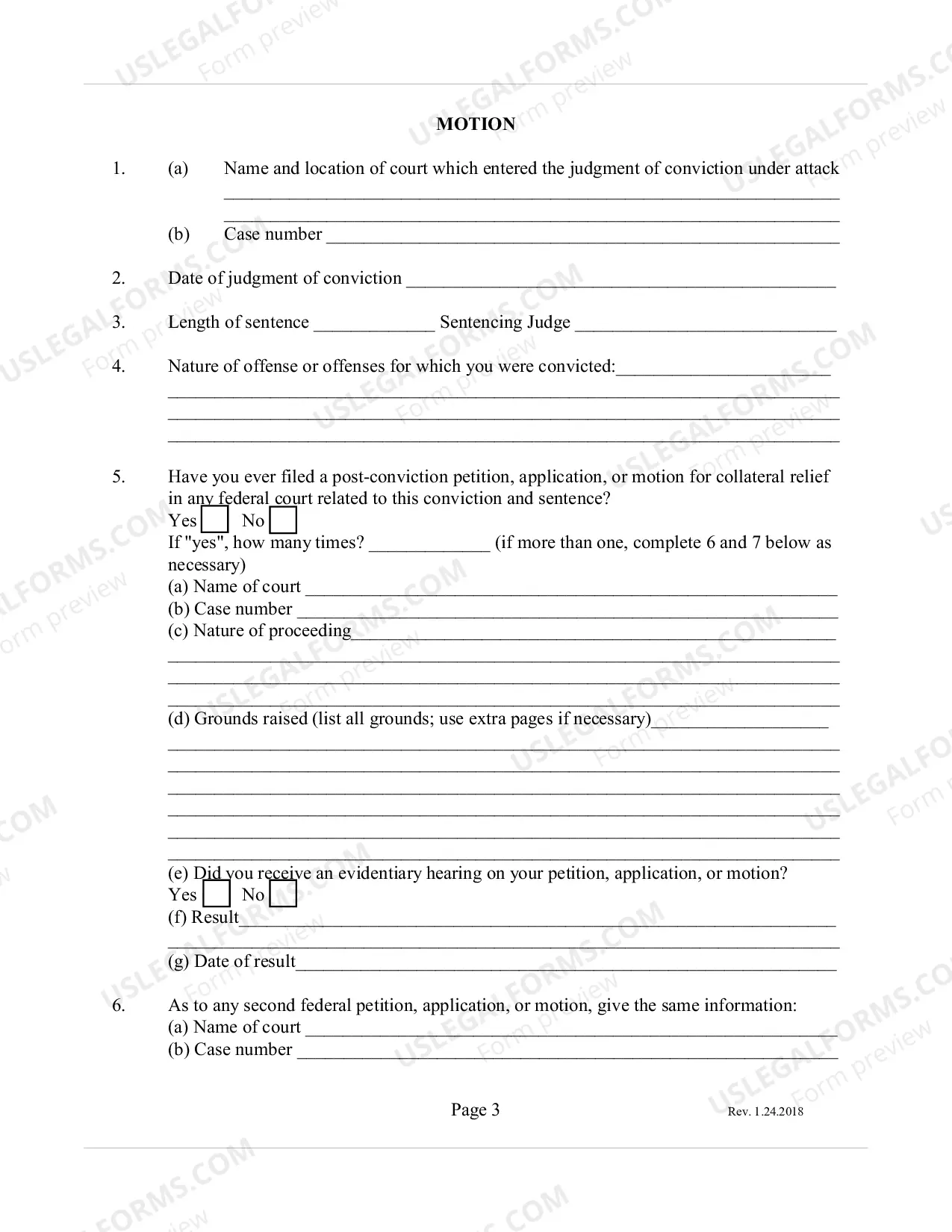 Preview Motion for an Order Authorizing the District Court to
