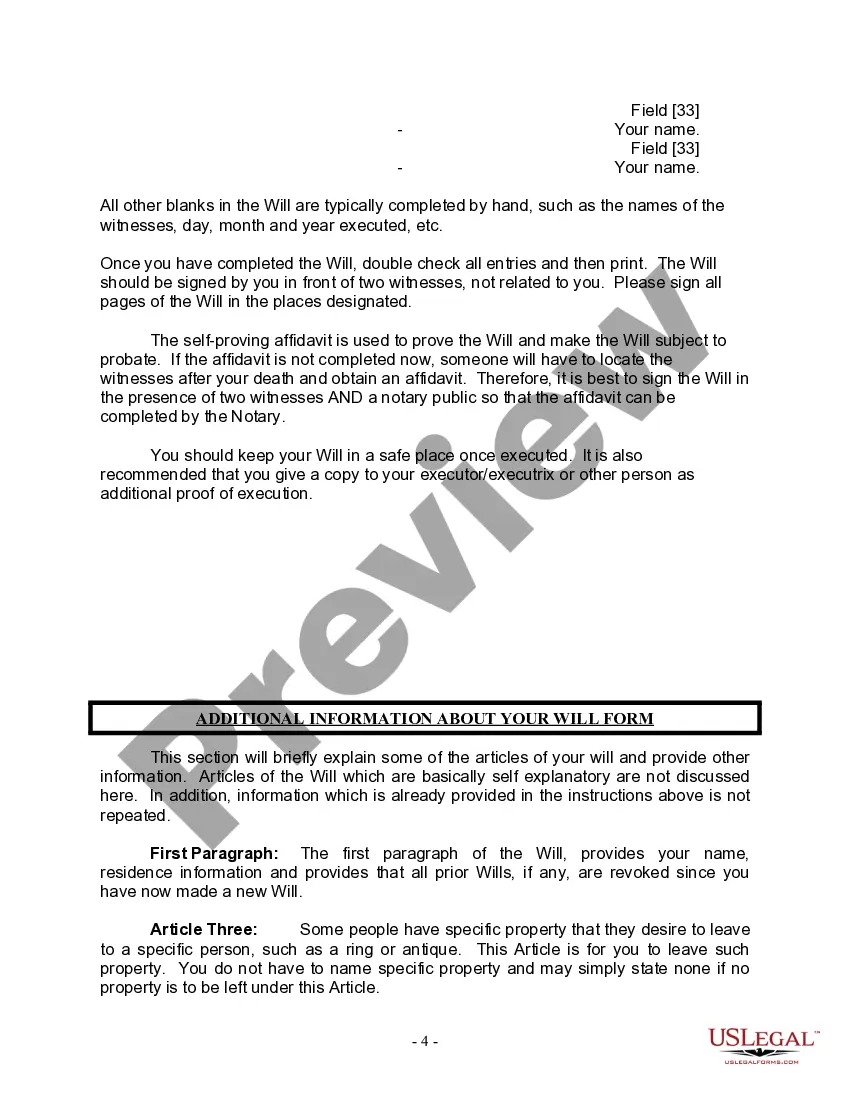 Preview Mutual Wills package with Last Wills and Testaments for Married Couple with No Children