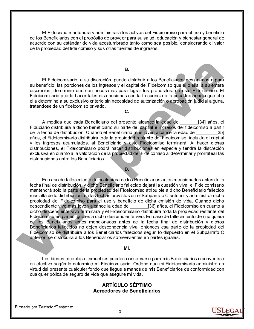 Get Formulario Legal de Última Voluntad y Testamento para una Viuda o Viudo con Hijos Adultos y Menores Preview Formulario Legal de Última Voluntad y Testamento para una Viuda o Viudo con Hijos Adultos y Menores