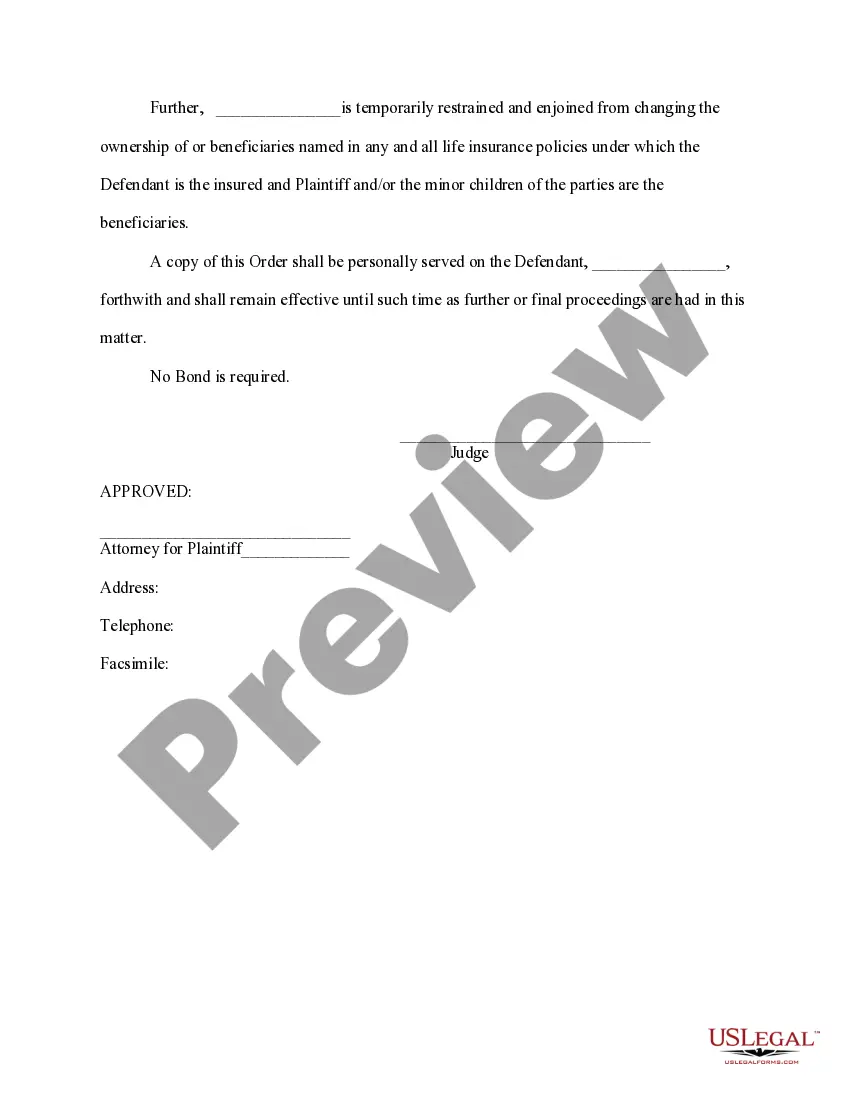 Preview Temporary Restraining Order