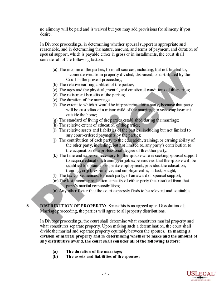 Preview Ohio No-Fault Uncontested Agreed Divorce Package for Dissolution of Marriage with Adult Children and with or without Property and Debts