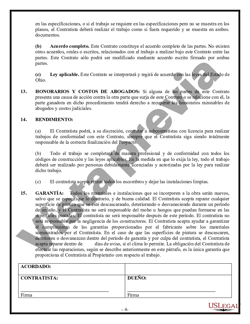 Preview Contrato de pintura para contratista