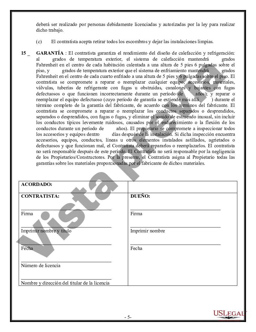 Preview Contrato HVAC para contratista