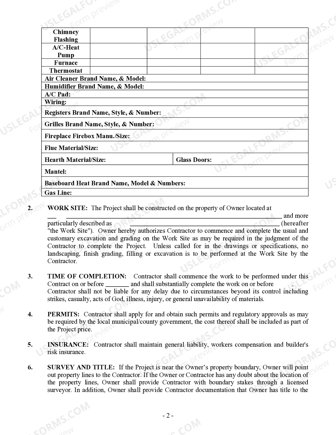 Preview HVAC Contract for Contractor