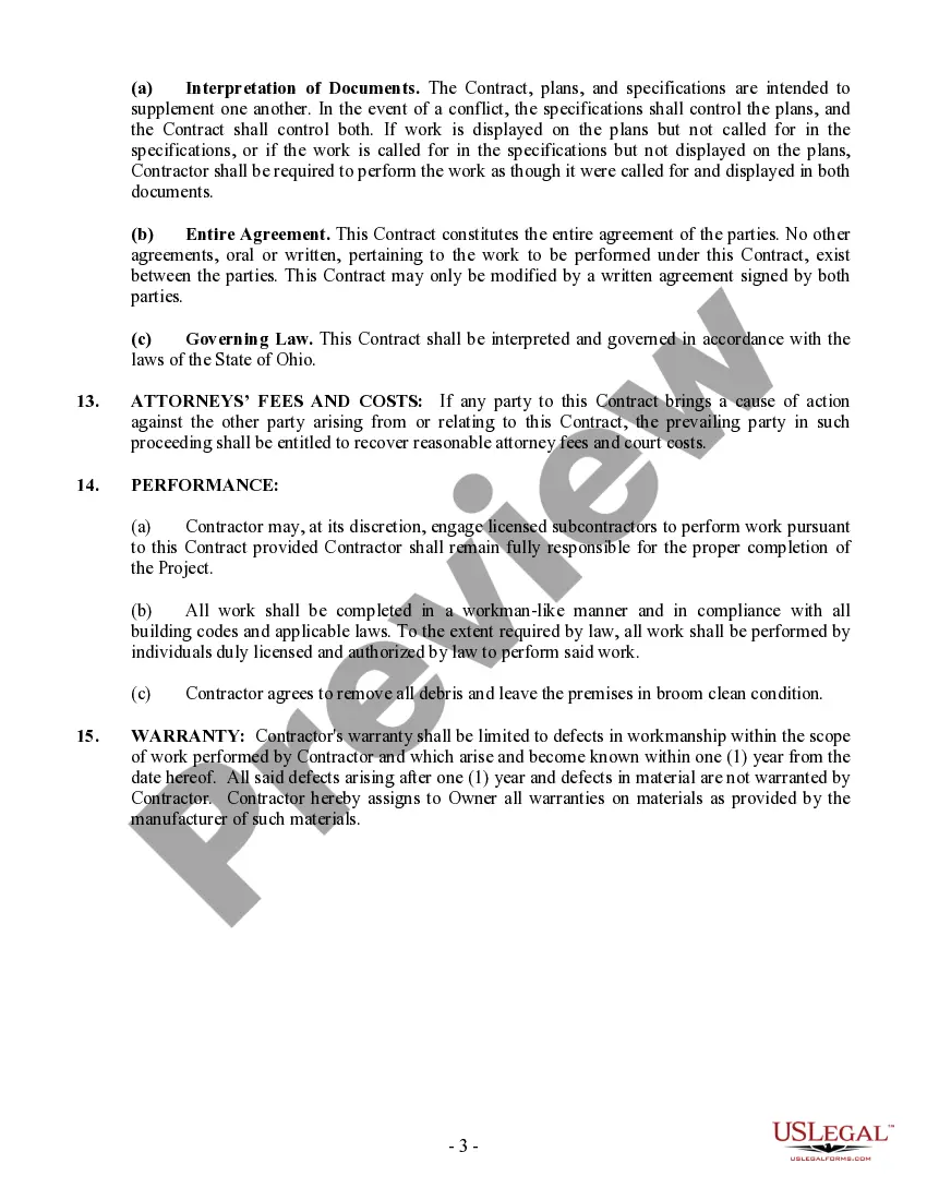 Preview Demolition Contract for Contractor