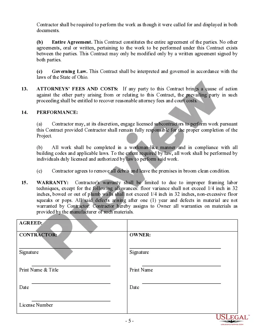 Preview Framing Contract for Contractor