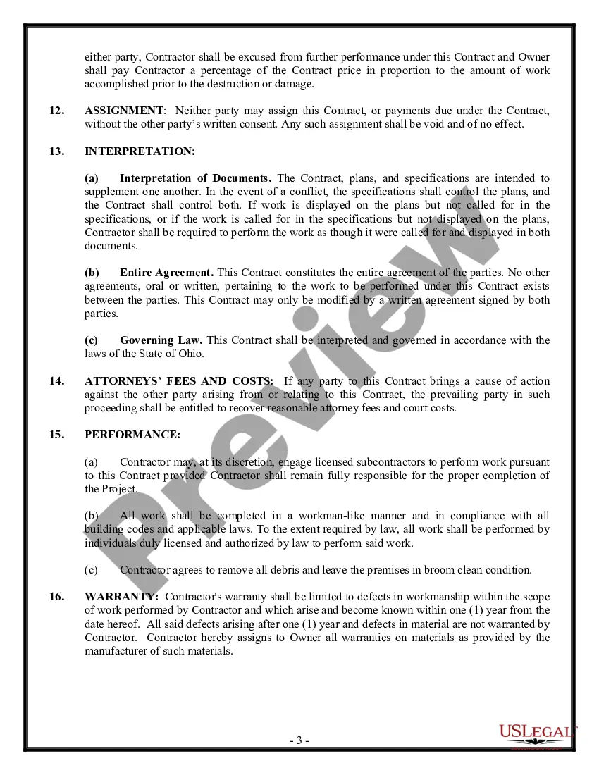 Preview Site Work Contract for Contractor