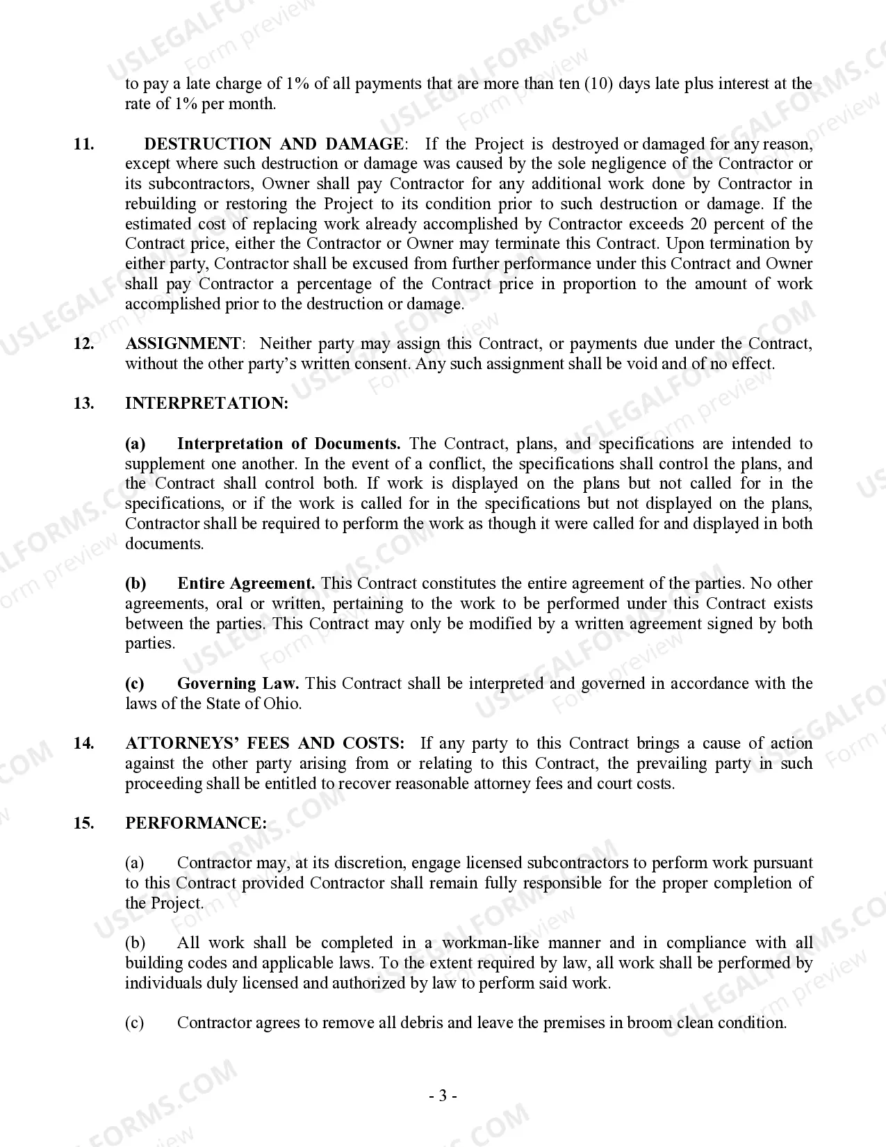 Preview Brick Mason Contract for Contractor