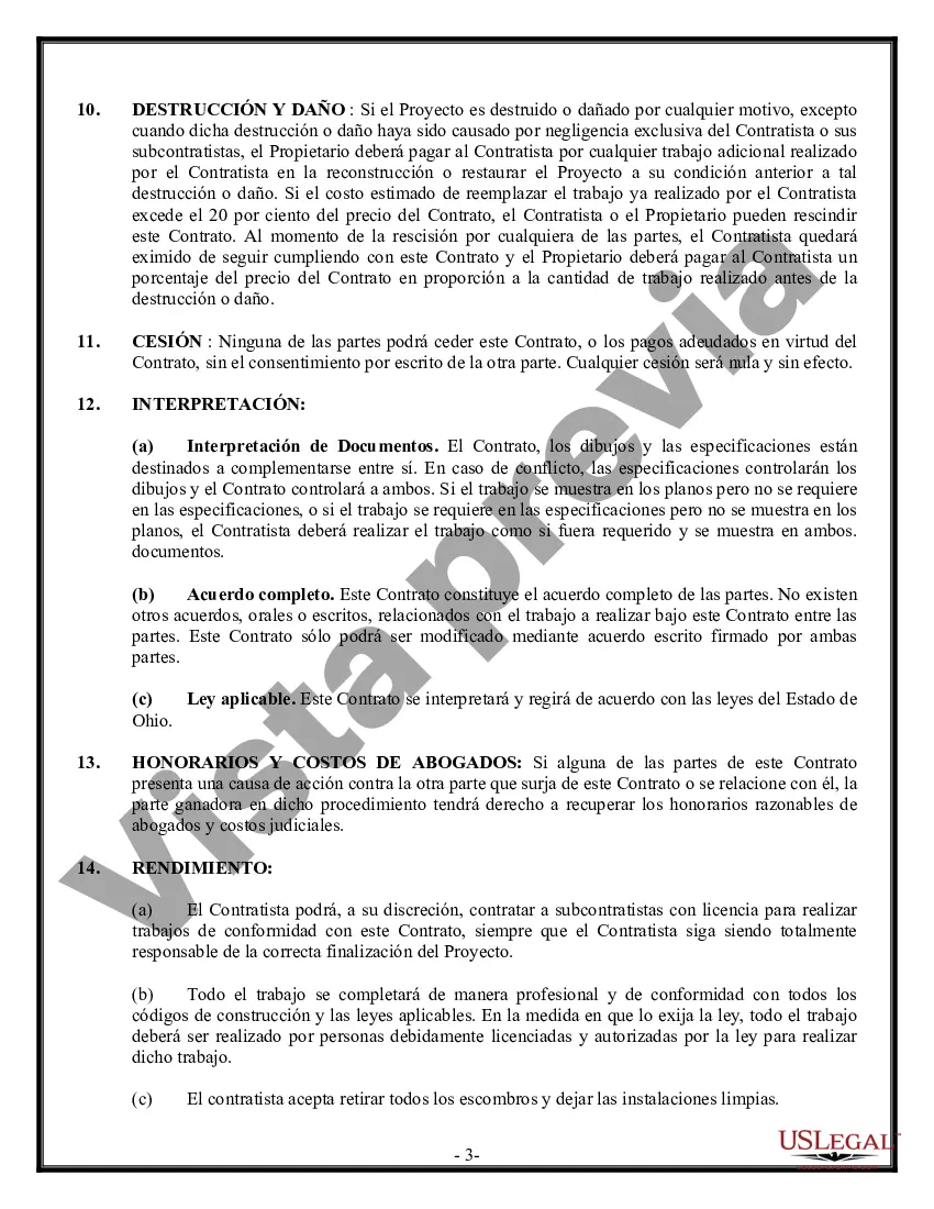 Preview Contrato de techado para contratista