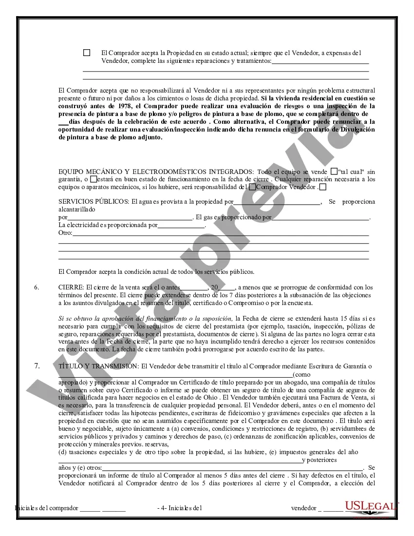 Preview Contrato de Compraventa de Bienes Inmuebles sin Corredor para Acuerdo de Venta de Casa Residencial