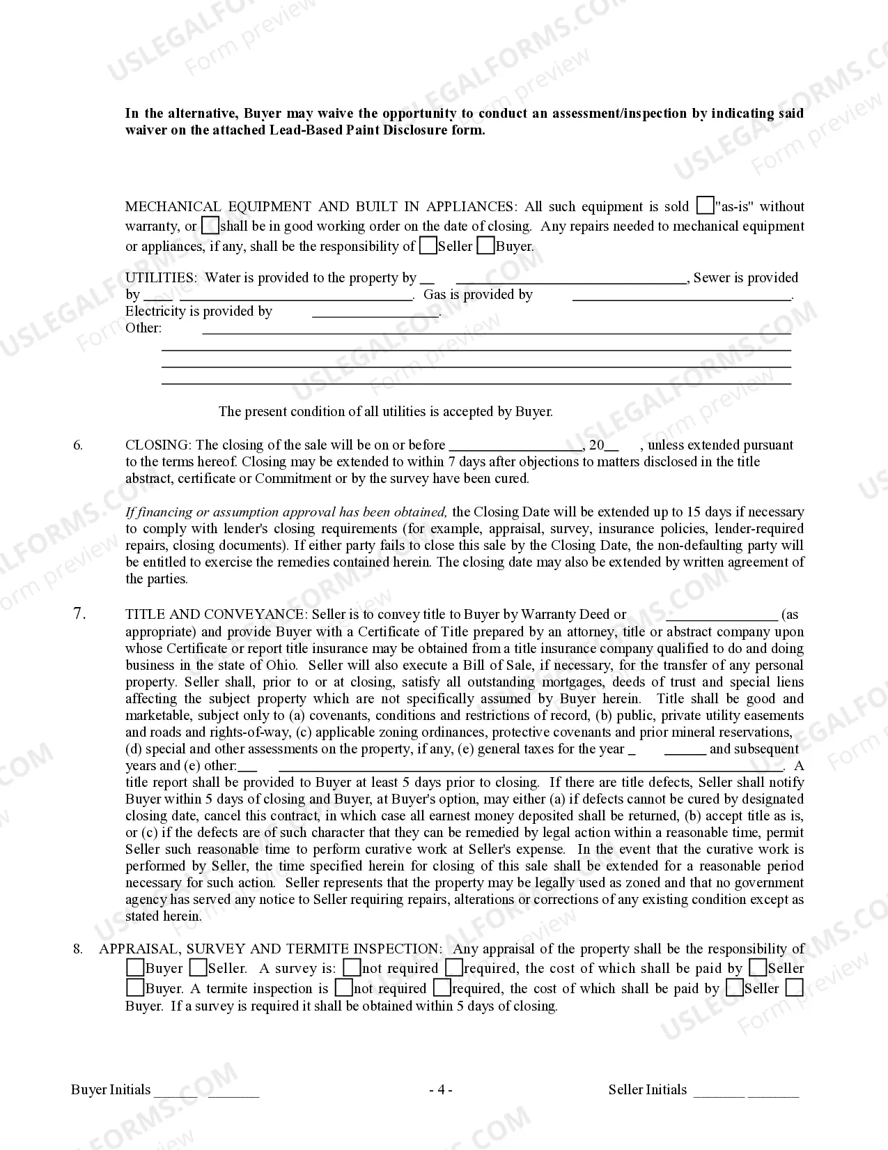 Preview Contract for Sale and Purchase of Real Estate with No Broker for Residential Home Sale Agreement